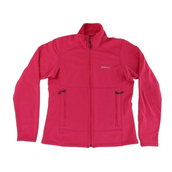 Patagonia Polartec Womens Sweater S Pink Fleece Lined Long Sleeve Zip Up - Picture 1 of 7